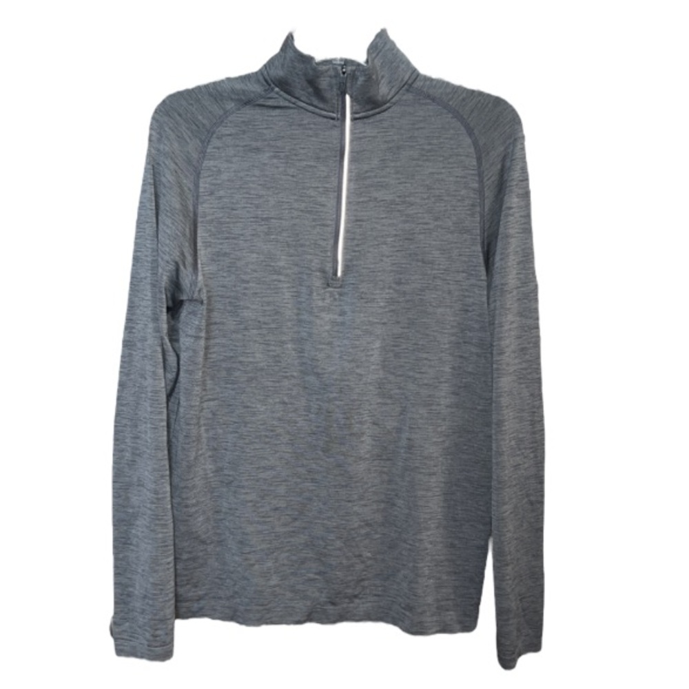 Lululemon Vent Tech Quarter Neck Grey Heathered Pullover Size Small - Picture 2 of 6